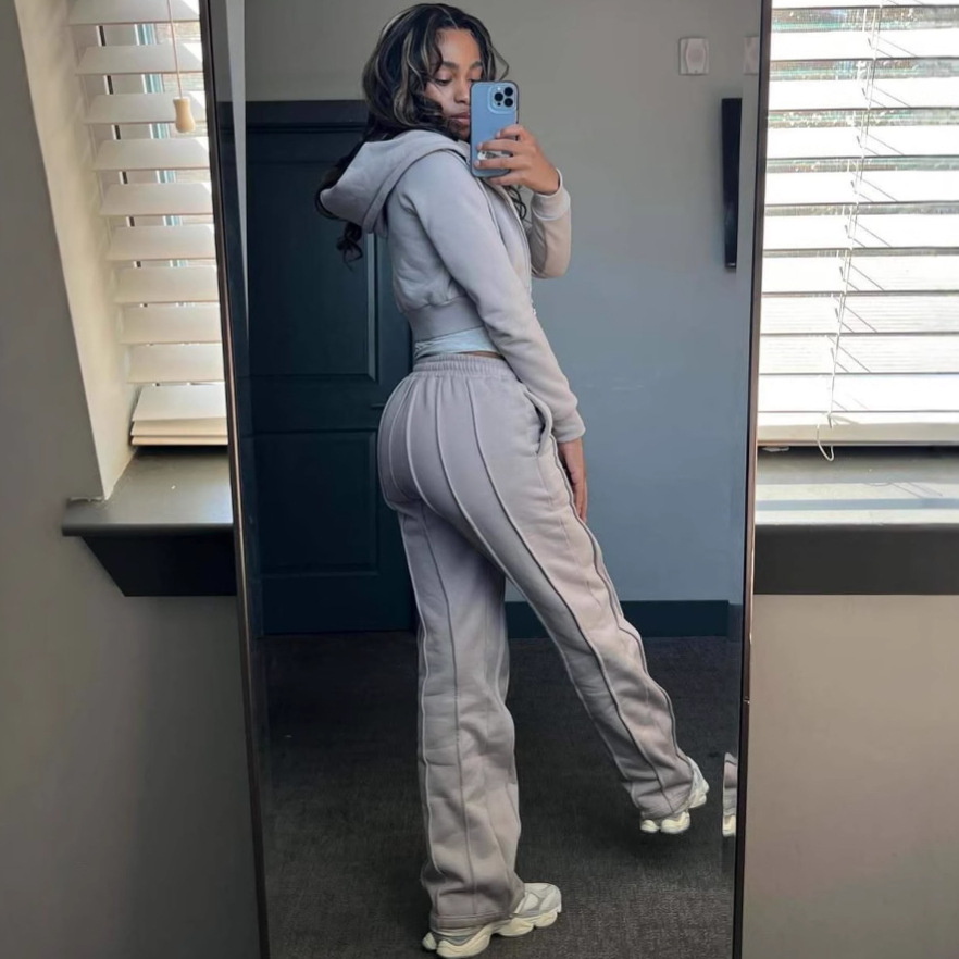 Streetwear Brand Manufacturers - 2026 Damen Zip-Up Hoodie Langarm Frühling