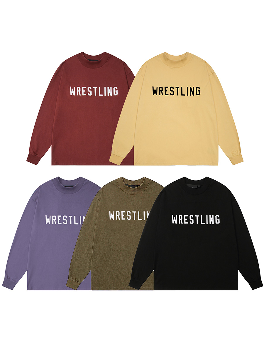 Streetwear Brand Essentials - Essentials Schwergewichts-Freizeit-Langarm-T-Shirt Streetwear Marke Buchstaben-Ins-Print Locker