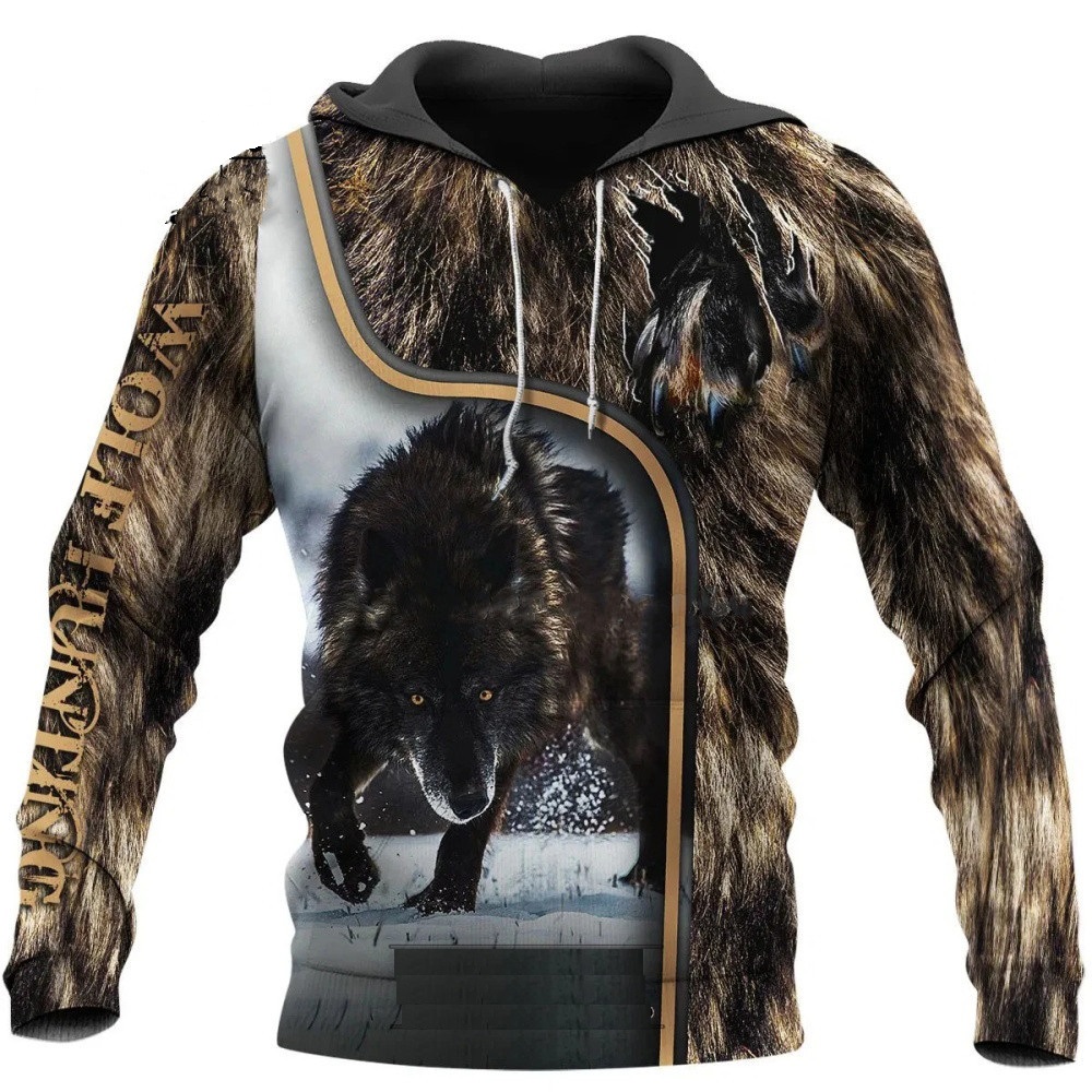 Streetwear Brand Tracksuit - Wolf bedruckte Hoodies Männer 3d Hoodies